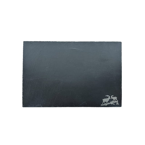 mumix - Slate Plaque with Goat Engraving - Rustic Home Décor 🐐✨