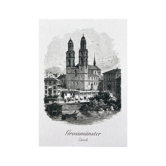 mumix - Grossmünster Nostalgia Sticker - Retro Zurich silhouette ✨🇨🇭
