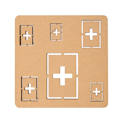 mumix Untersetzer Schweizerkreuz 2er Set, 10.3 x 10.3 cm