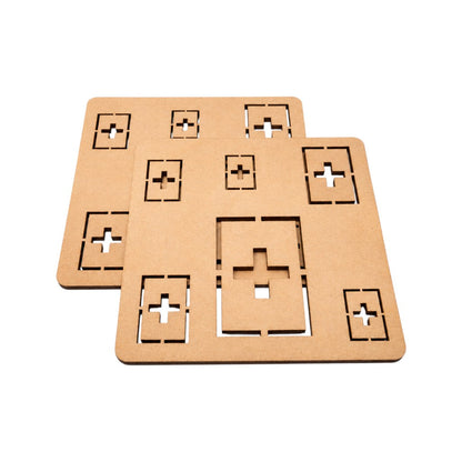 mumix Untersetzer Schweizerkreuz 2er Set, 10.3 x 10.3 cm