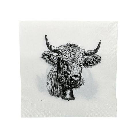 mumix Serviette Kuh Murmeli 33x33, Papier