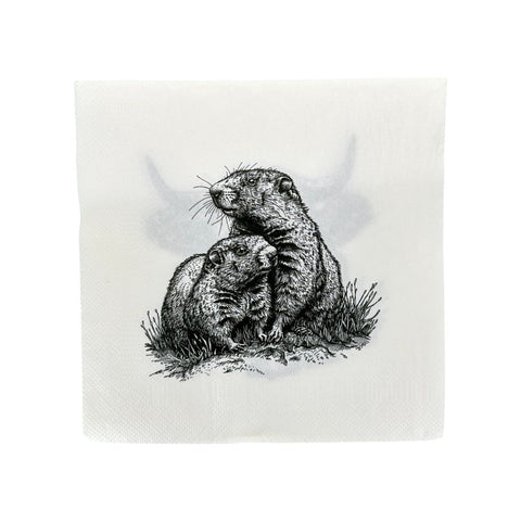 mumix Serviette Kuh Murmeli 33x33, Papier