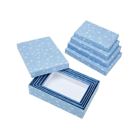 Box Schneeflocken 24 x 16 x 6.5 cm