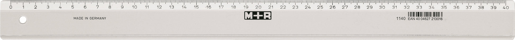 M+R Lineal,schmal 40cm 711400000 geprägte Skala Kunststoff