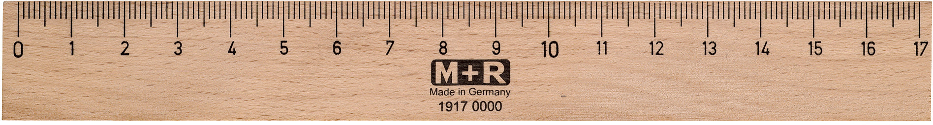 M+R Lineal 17cm 719170000 Metalleinlage Buche