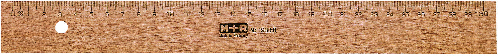 M+R Lineal 30cm 719300000 Metalleinlage Buche