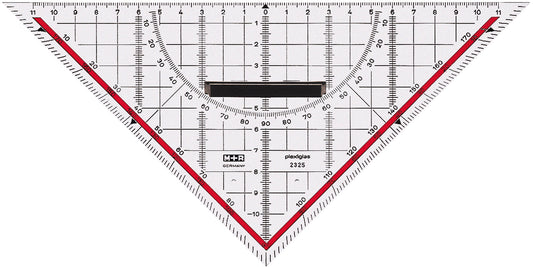 M+R Geometriedreieck 22cm 723230100 abnehmbarer Griff Acryl