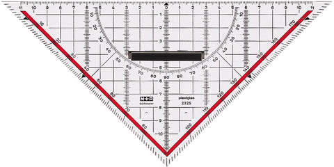 M+R Geometriedreieck 22cm 723230100 abnehmbarer Griff Acryl