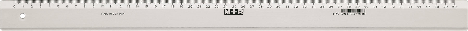 M+R Lineal,schmal 50cm 711500000 geprägte Skala Kunststoff