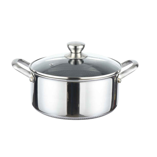 Cheffinger Dutch Oven mit Deckel – 28 cm – Edelstahl – Wabenstruktur – Induktion