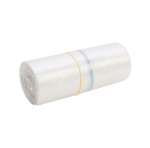 Mehrzweckbeutel 77l aus HDPE transparent mit Bindeband (Rolle zu 50 Sack)