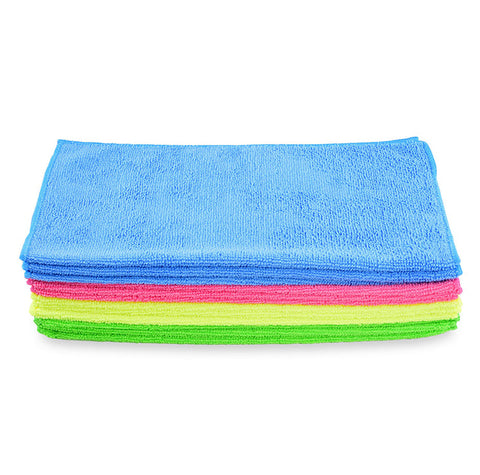 Tessuti in microfibra, set con quattro colori, 32 x 32 cm, 12 pezzi