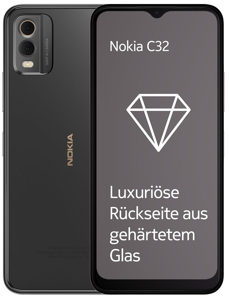 NOKIA C32 TA-1534 DS 4/64 EURO1B charcoal