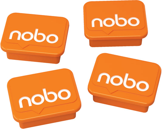 NOBO Magnete 18x22mm 1905327 orange 4 Stück
