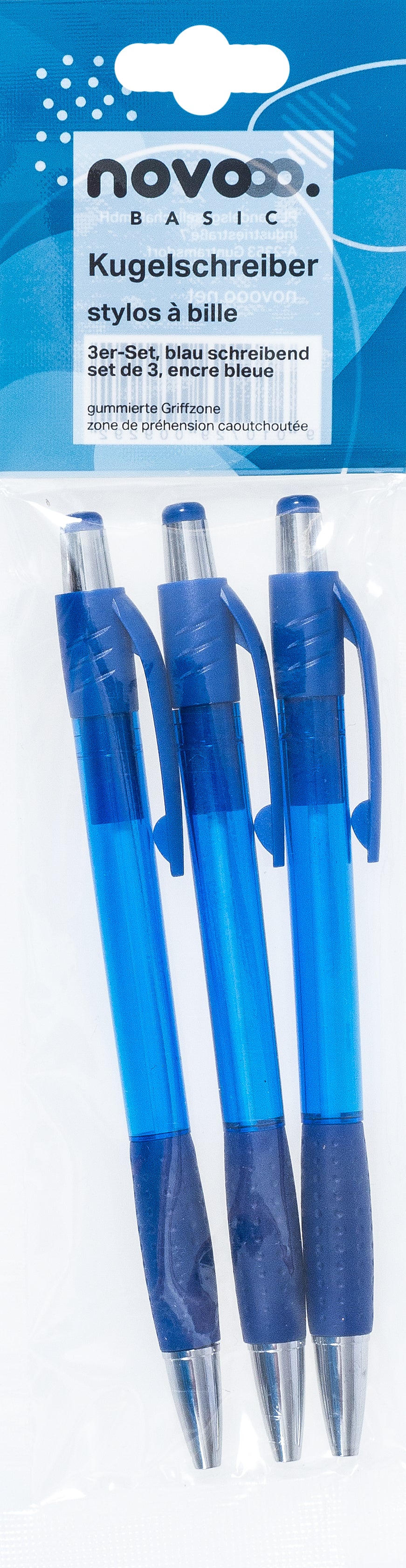 NOVOOO Kugelschreiber Set 320118 blau 3 Stück