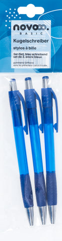 NOVOOO Kugelschreiber Set 320118 blau 3 Stück