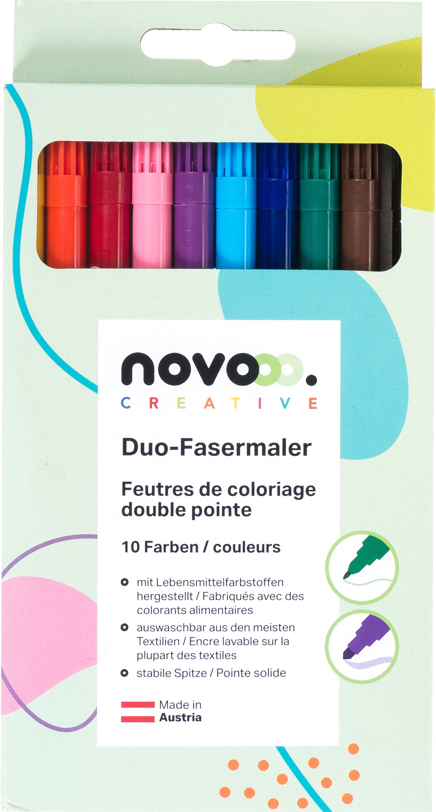 NOVOOO Fasermaler Duo 32227 10 Farben