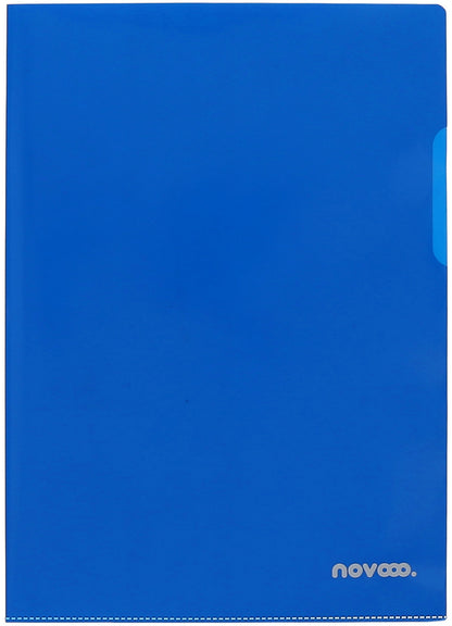 NOVOOO Pro Sichtmappen 140my A4 400197666 blau glatt 10 Stück