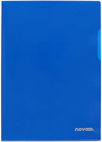 NOVOOO Pro Sichtmappen 140my A4 400197666 blau glatt 10 Stück