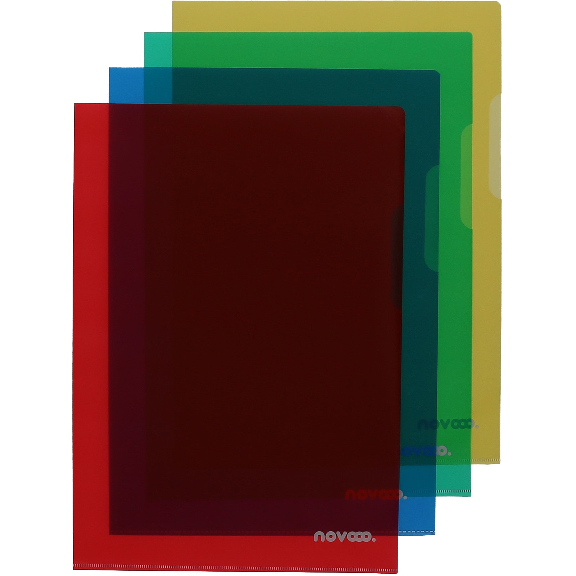 NOVOOO Pro Sichtmappen 120my A4 400197704 assortiert genarbt 10 Stück