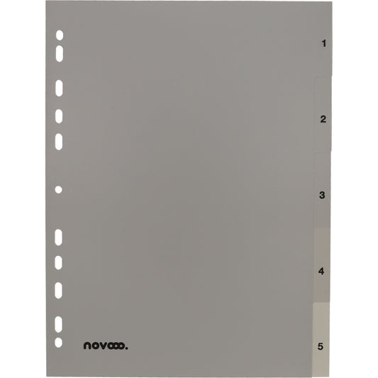 NOVOOO Register PP A4 40931 grau 1-5