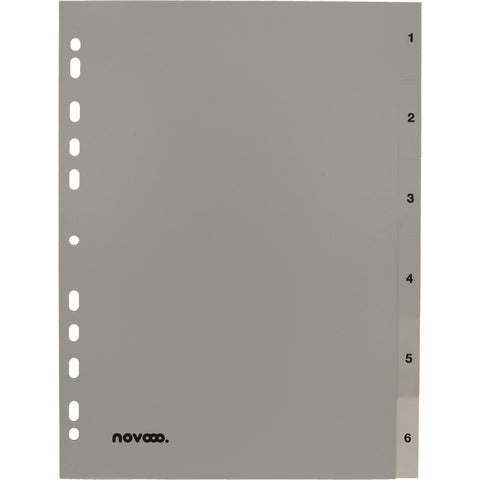 NOVOOO Register PP A4 40933 grau 1-6