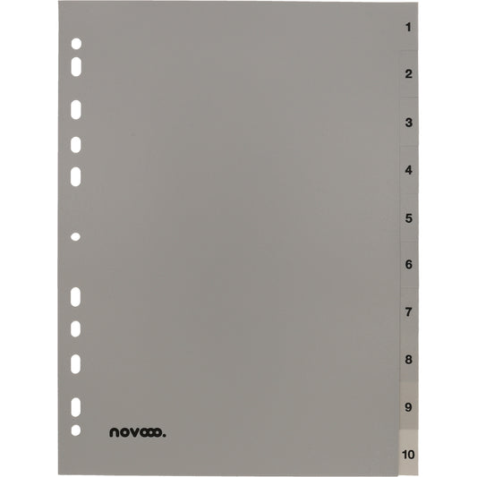NOVOOO Register PP A4 40935 grau 1-10