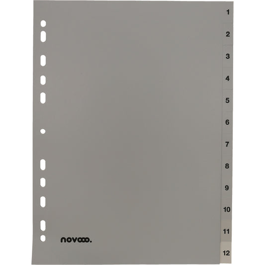 NOVOOO Register PP A4 40937 grau 1-12