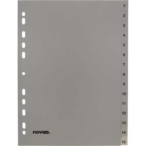 NOVOOO Register PP A4 40939 grau 1-15