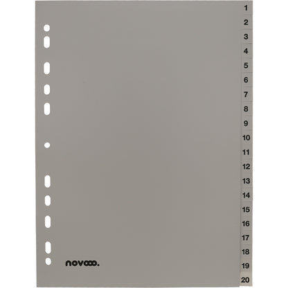 NOVOOO Register PP A4 40941 grau 1-20