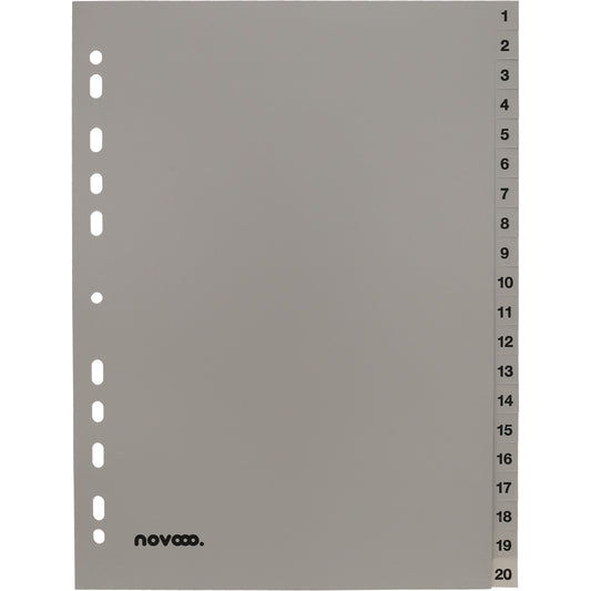 NOVOOO Register PP A4 40941 grau 1-20