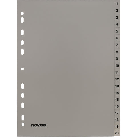 NOVOOO Register PP A4 40941 grau 1-20