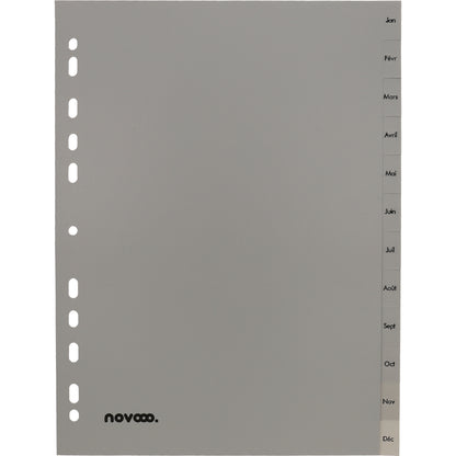 NOVOOO Register PP A4 40952 grau Jan-Déc FR