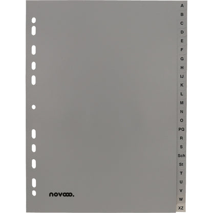 NOVOOO Register PP A4 40956 grau A-Z 24-teilig