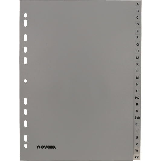 NOVOOO Register PP A4 40956 grau A-Z 24-teilig