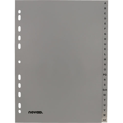 NOVOOO Register PP A4 40956 grau A-Z 24-teilig