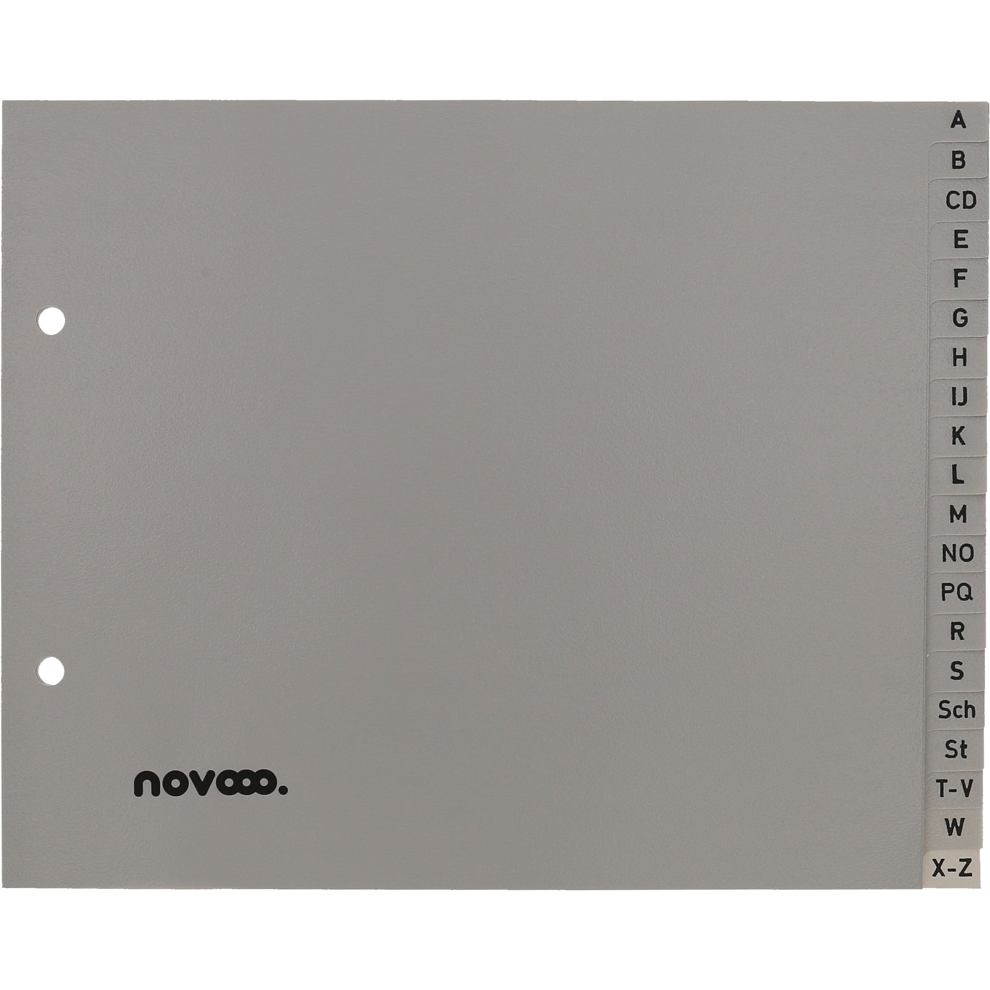 NOVOOO Register PP 1/2 Höhe 40962 grau A-Z 20-teilig