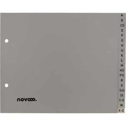 NOVOOO Register PP 1/2 Höhe 40962 grau A-Z 20-teilig