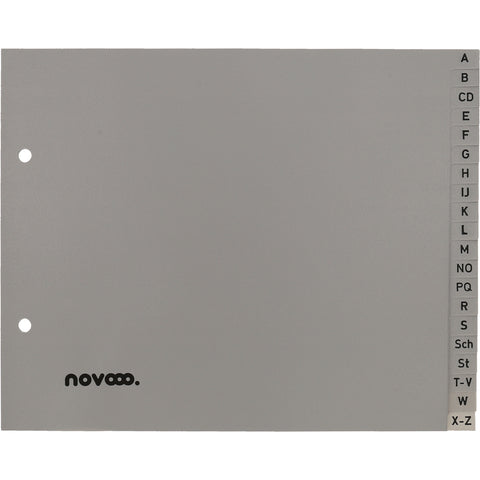 NOVOOO Register PP 1/2 Höhe 40962 grau A-Z 20-teilig