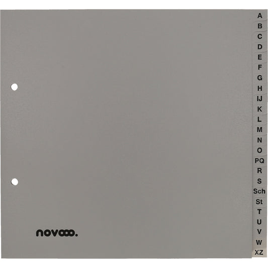 NOVOOO Register PP 3/4 Höhe 40964 grau A-Z 24-teilig