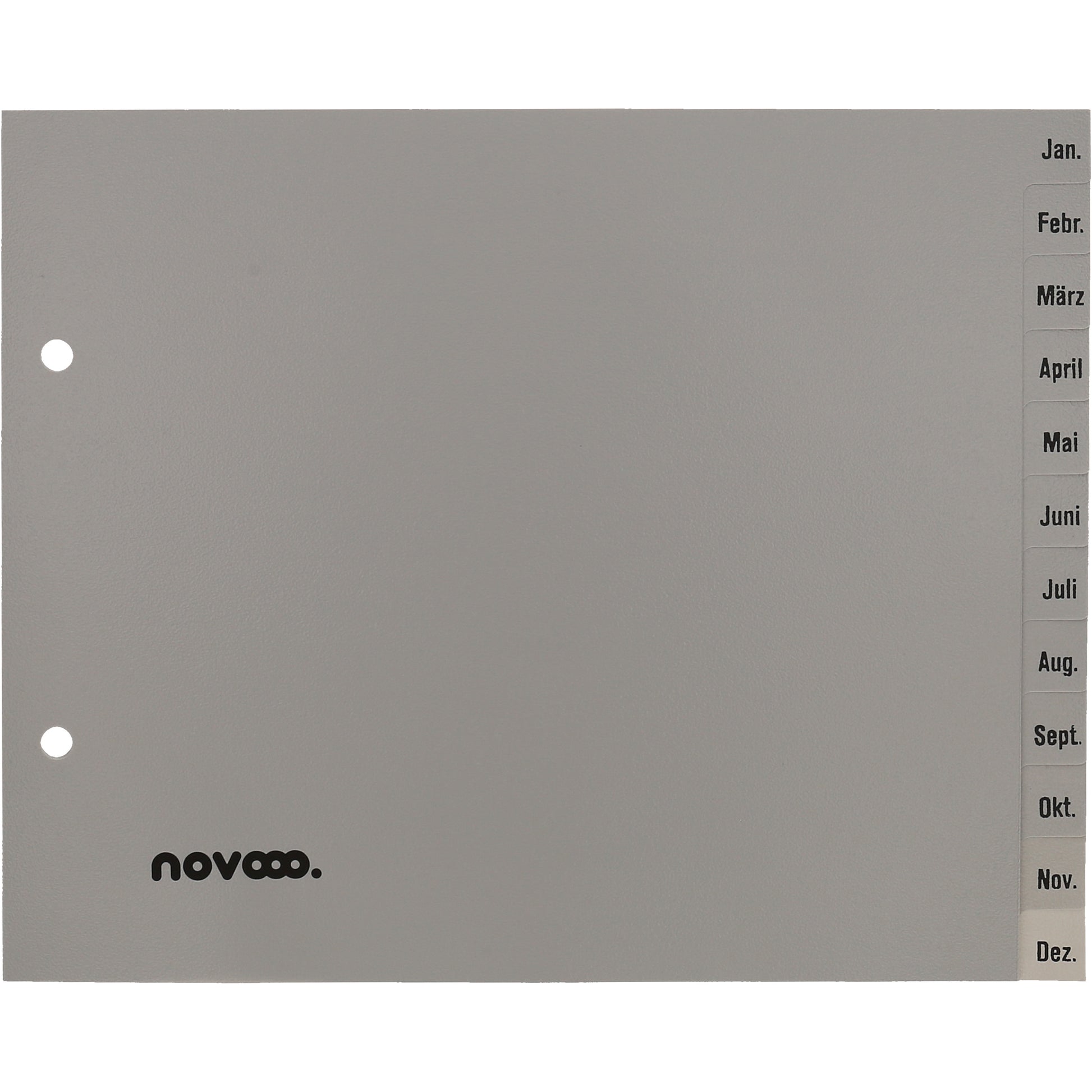NOVOOO Register PP 1/2 Höhe 40966 grau Jan-Dez DE