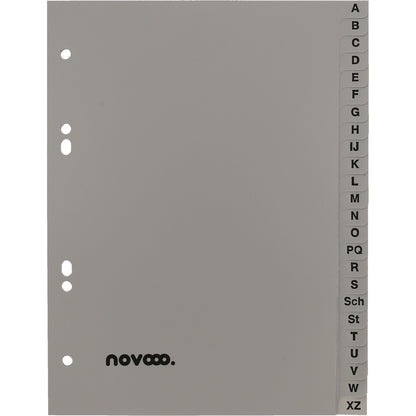 NOVOOO Register PP A5 40978 grau A-Z 24-teilig