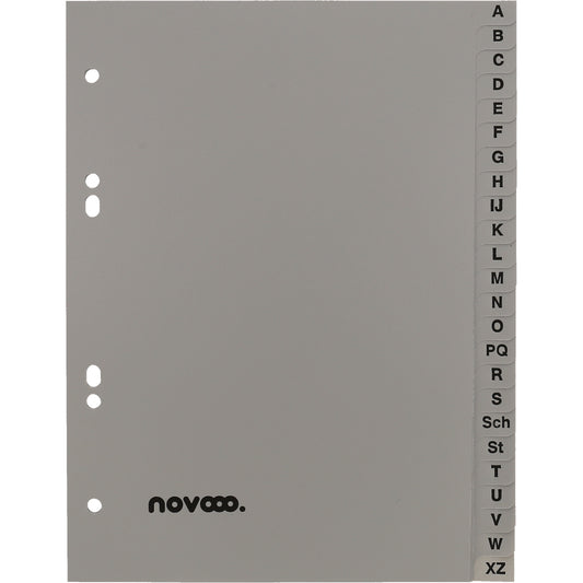 NOVOOO Register PP A5 40978 grau A-Z 24-teilig
