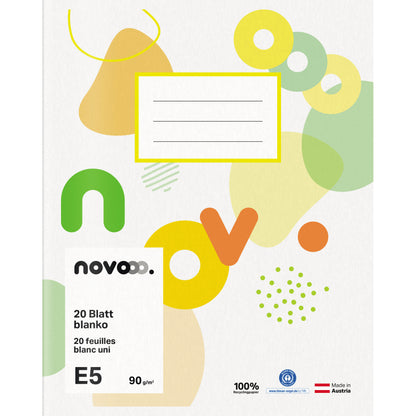 NOVOOO Schulheft E5 729765 blanko 90g