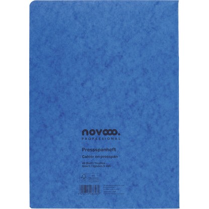 NOVOOO Pressspanheft blau A4 729791 liniert, 9mm, 80g 48 Blatt