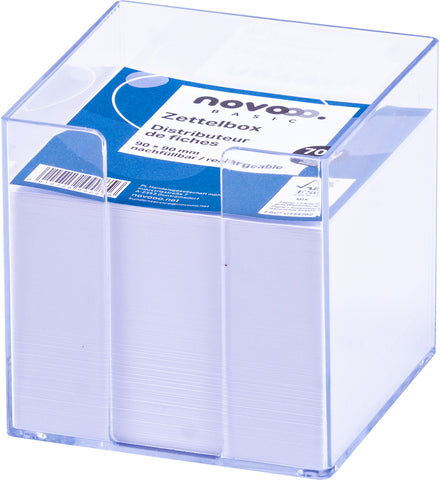 NOVOOO Zettelbox 731142 transparent 9x9x9cm