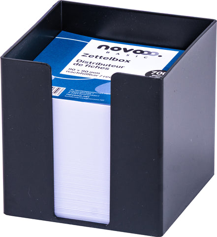 NOVOOO Zettelbox 731143 schwarz 9x9x9cm