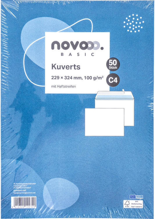 NOVOOO Couvert o/Fenster C4 731512 100g, weiss 50 Stück