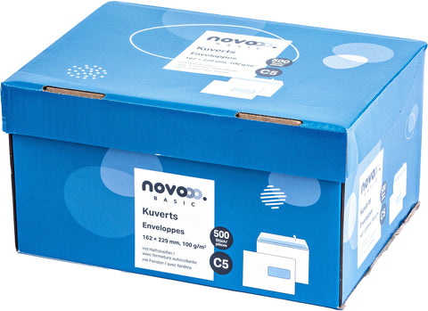 NOVOOO Couvert m/Fenster rechts C5 731520 100g, weiss 500 Stück