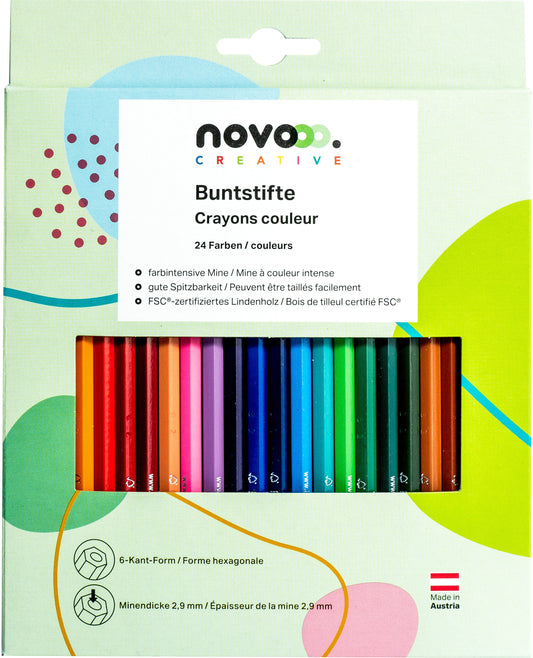 NOVOOO Buntstifte 91336-0028 Kartonetui 24 Stück